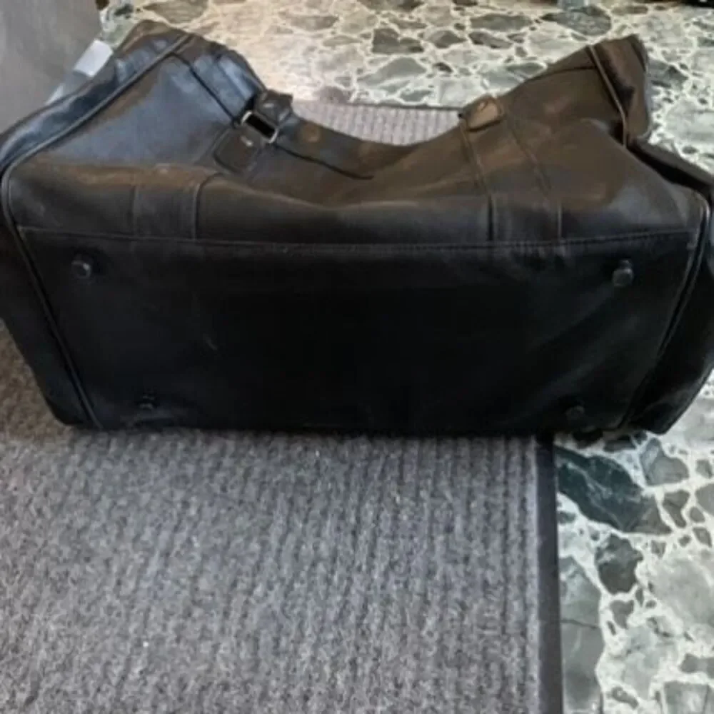 Bally’s Atlantic City Casino Faux Leather Black Duffel Bag